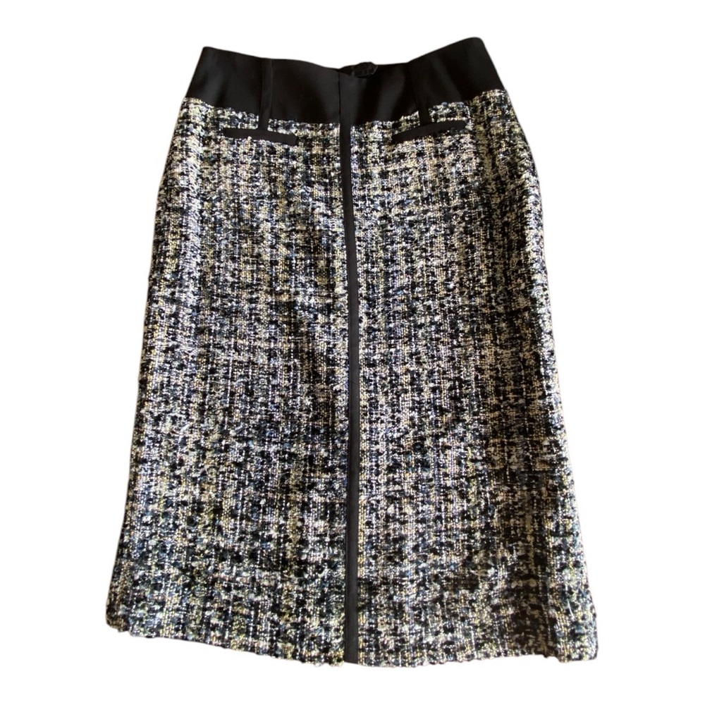 NWT DONCASTER Women’s Lined Black/White Tweed Skirt Sz 2